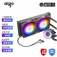 爱国者（aigo）冰魄CP Performance 240黑色 1600W色5V幻彩ARGB版 一体式CPU水冷散热器