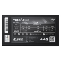 爱国者（aigo) YOGO450 直出线【额定300W】 黑色 电脑开关电源 品质电容/宽幅设计/不虚标