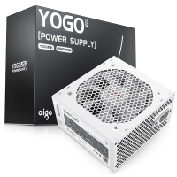 爱国者（aigo) YOGO650 直出线【额定500W】 白色 电脑开关电源 品质电容/宽幅设计/不虚标