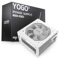 爱国者（aigo) YOGO850 直出线【额定700W】 白色 电脑开关电源 品质电容/宽幅设计/不虚标