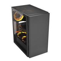 爱国者 YOGO T20 黑色 玻璃侧透台式机电脑机箱（支持ATX主板/360水冷）