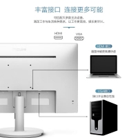 飞利浦（PHILIPS）271V8W 27英寸 IPS屏 广视角 Adaptive Sync技术 低蓝光不闪屏 75Hz刷新