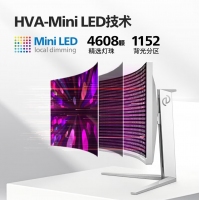 飞利浦34M2C7600MV 34英寸 Mini-LED曲面带鱼屏 WQHD HDR1400 165Hz DTS音箱 电竞显示器