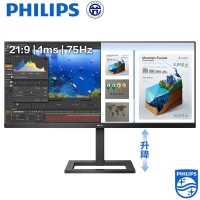 飞利浦（PHILIPS）292E2E 29英寸 2K 21:9 IPS超宽带鱼屏 75Hz智能分屏 内置音箱 升降支架显示屏