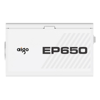 爱国者（aigo） EP650 额定650W 白色 机箱电脑电源(80Plus白牌/主动式PFC/支持背线/大单路12V）