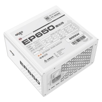 爱国者（aigo） EP650 额定650W 白色 机箱电脑电源(80Plus白牌/主动式PFC/支持背线/大单路12V）