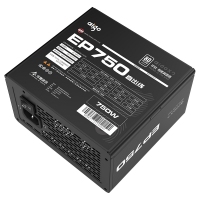 爱国者（aigo） 额定750W EP750 黑色 机箱电脑电源（80Plus白牌/主动式PFC/支持背线/大单路12V）