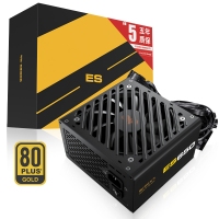 爱国者（aigo) ES650 金牌直出线 黑色 额定650W 2.0版盒包【品质电容/宽幅设计/不虚标】