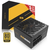 爱国者（aigo）电竞ES650全模组电脑电源 额定650W (80Plus金牌认证/双8PIN供电/LLC谐振/大单路12V）