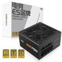 爱国者（aigo）ES750W ATX3.0 台式电脑主机箱电源（原生PCIE5.0/12VHPWR/80plus金牌/全模组设计/40系显卡）