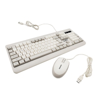 爱国心 GT-608(灰白色) 复古有线键鼠套装 办公套件