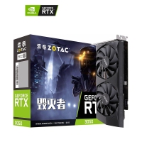 索泰 RTX 3050-8GD6 毁灭者 HA 双风扇游戏 吃鸡电竞设计 电脑显卡 HDMI+DP*3