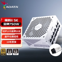 威刚（ADATA）XPG魔核II SE750W 白色电源 金牌全模组台式电脑电源atx3.0电源支持4090