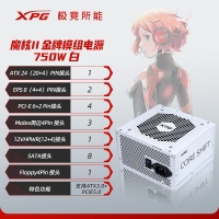 威刚（ADATA）XPG魔核II 750W 白【ATX3.0】电源金牌全模组全日系电容台式电脑主机游戏电竞白金效能智能温控