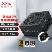 威刚（ADATA）XPG魔核II 850W 黑【ATX3.0】电源金牌全模组全日系电容台式电脑主机游戏电竞白金效能智能温控