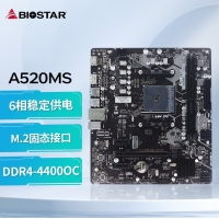 映泰（BIOSTAR） A520MS主板支持锐龙CPU5500/4500/5600X/5600G A520MS(6相供电/DP接