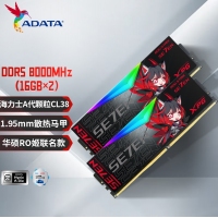 威刚(ADATA)XPG龙耀D500G RO姬联名 32GB(16GBX2)套装 DDR5 8000 台式机内存条