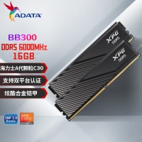 威刚威龙 BB300 16G 6000G DDR5 黑色 (小马甲)
