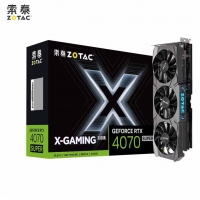 索泰 （ZOTAC） RTX 4070 SUPER-12GB X-GAMING HOC 玄夜黑 游戏台式显卡