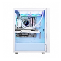 游戏风暴 洛丽塔 白蓝 台式电脑游戏侧透主机箱/支持ATX主板/前置360水冷