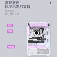 游戏风暴 星空 白 ATX海景房机箱台式机 双面玻璃/无立柱/240水冷位/底部270°网孔散热