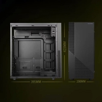 游戏风暴 飞驰 黑 全新电脑主机 支持长显卡 水冷 ATX机箱网吧处理电脑前置U3
